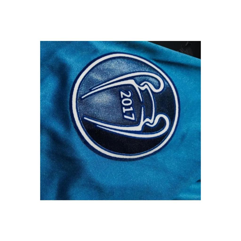 Blue Ronaldo With Short Sleeve Adult Football Jersey