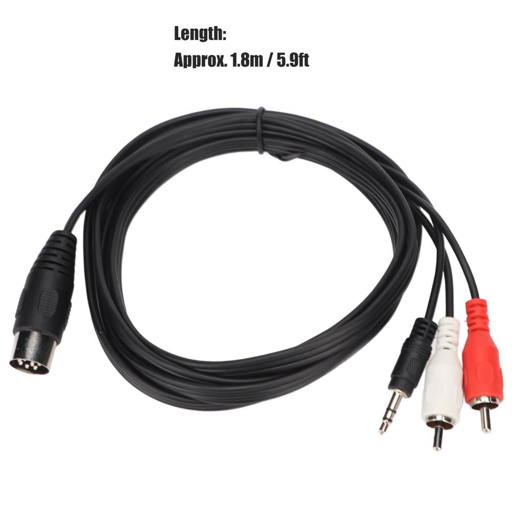 5.9ft DIN 8Pin Male Audio Lead Plug and Play Audio Connection Cable  Home Audio Receiver