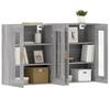 Wall Cabinets 2 pcs Grey Sonoma Wood Based Material