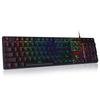 Redragon K589 Shrapnel RGB Low-Profile Wired Gaming Mechanical Keyboard with Blue Switches, Hot-Swappable, US Layout, Numeric Keypad, PBT Keycaps,