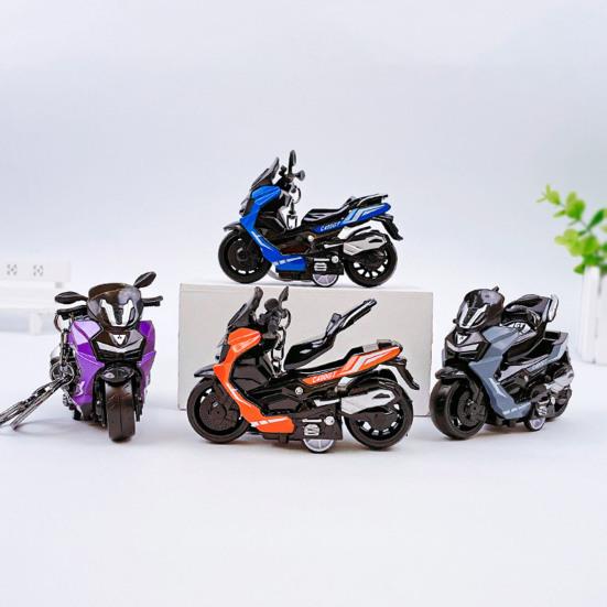 Keychain Pendant Motorbike Charm Zinc Alloy Anti-Detachable Hook Keyring Backpack Accessory Decompression Tool