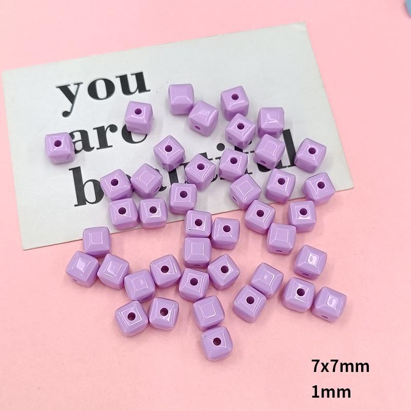 200pcs 7MM Candy Beads Beads and Bead Spacers DIY Hand Chain Mobile Phone Chain Bead String Acrylic Accessories Three-Dimensional Relief