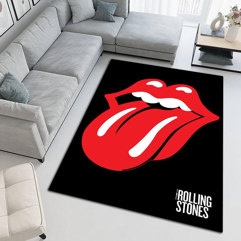 Rolling Stones Rock band Carpets and Rug 3D Printing Carpet Floor Mat Living Room Bedroom Large Area Soft Carpet-JM003