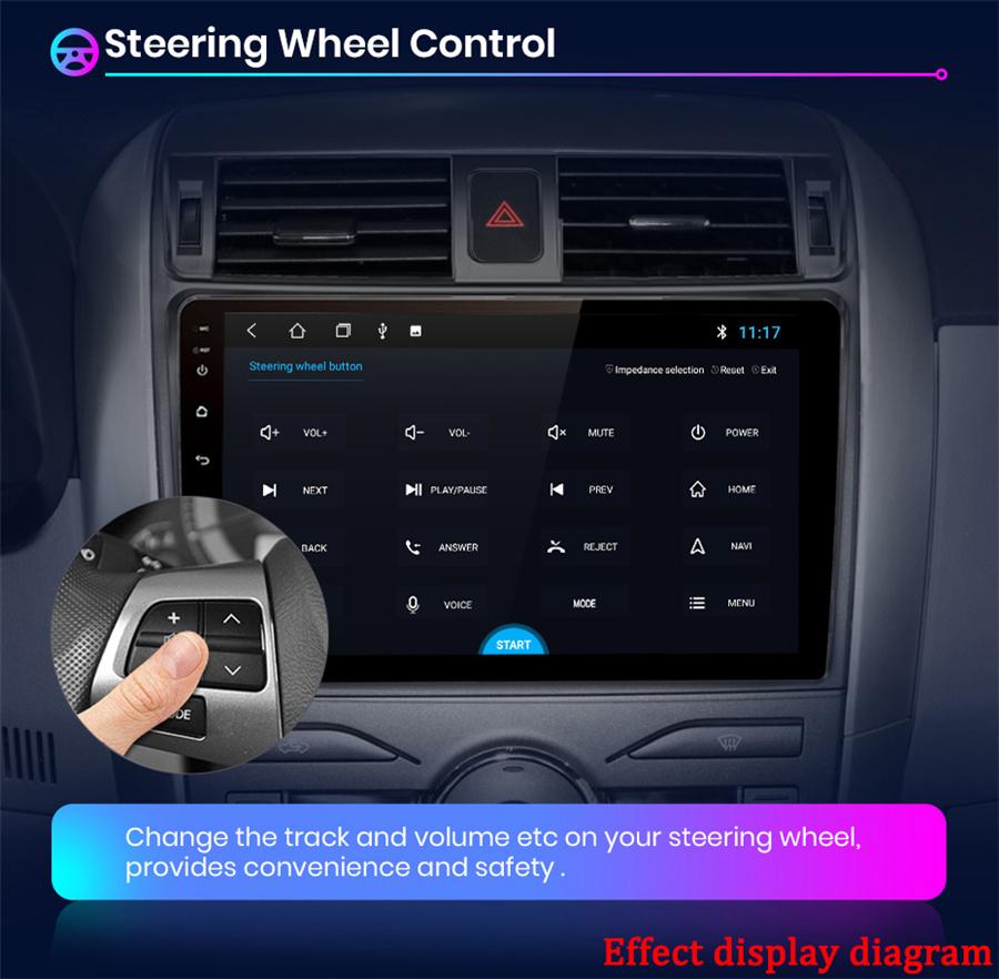 Toyota Corolla 07-13 Rotating Screen Car Radio - 10.1" Android