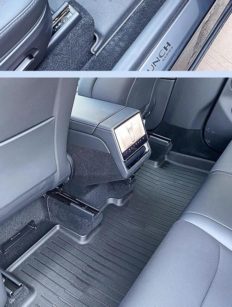 Экологичные напольные коврики из ТПЭ и накладки на спинку заднего сиденья для Tesla Model Y 2025 года
