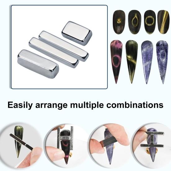 4 шт. магнит для ногтей кошачий глаз, двухголовый магнитный стержень для ногтей, многофункциональный длинный магнит для маникюра своими руками, сильный магнит для ногтей, набор инструментов