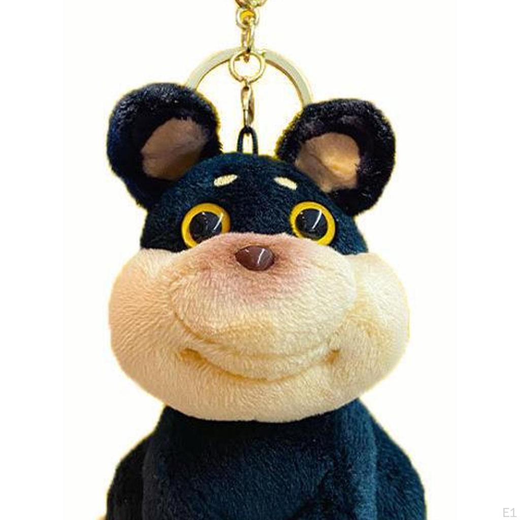 Bee Dog Plush Keychain Keyring Charm Portable Soft Ornament Funny Backpack Pendant