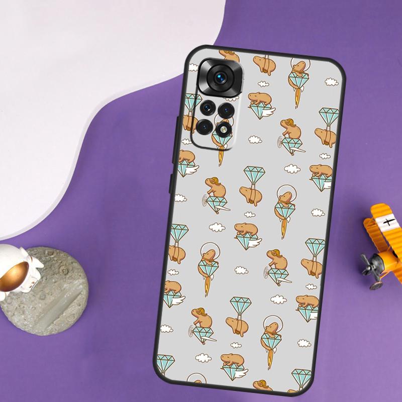 Милый чехол Капибара для Xiaomi Redmi Note 13 Pro 14 12 9 10 11 Pro 10S 11S 12S Redmi 14C 13C 10C 12C