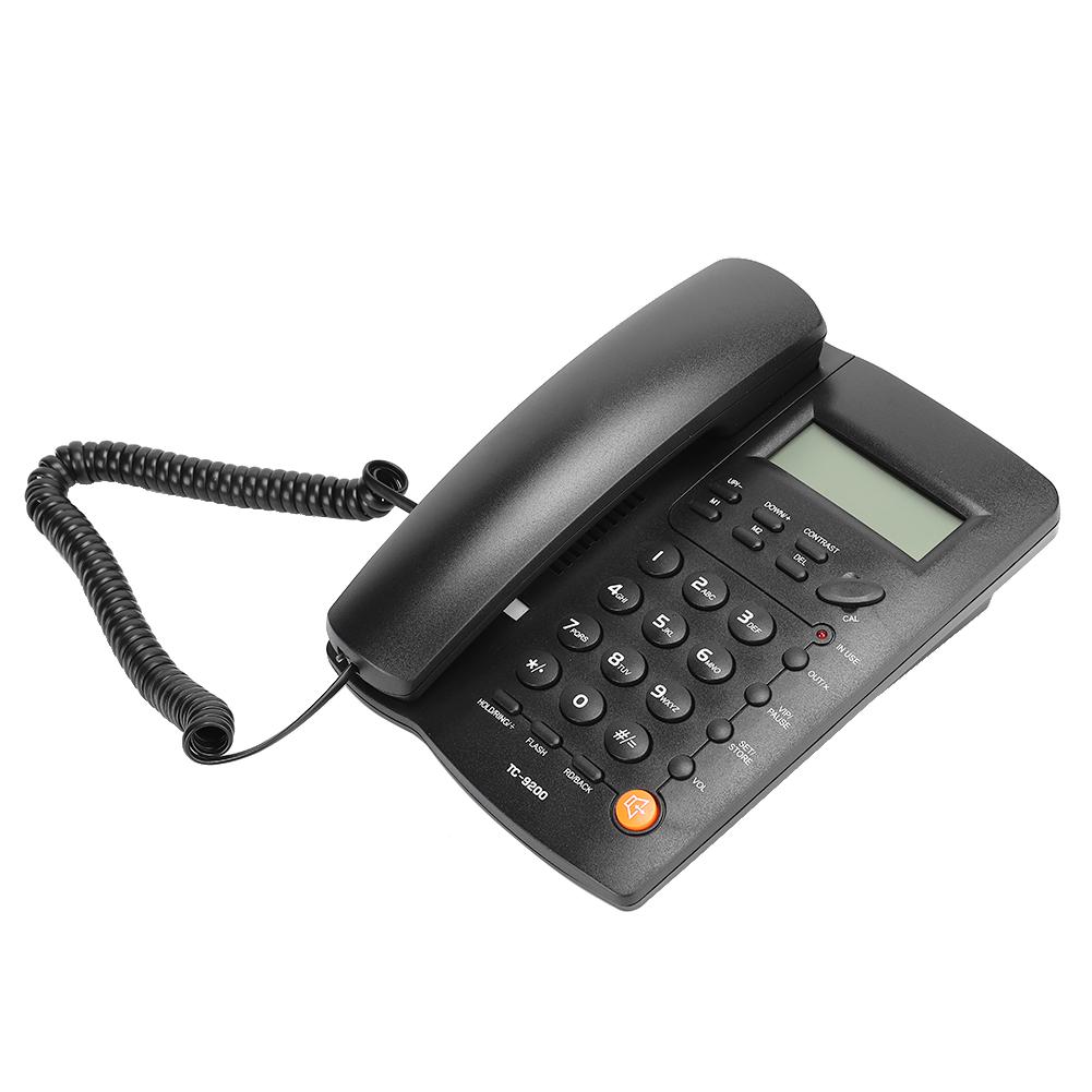 TC 9200 ABS Black Hands Free Caller Identification Family Business Office Hotel Fixed Landline Telephone