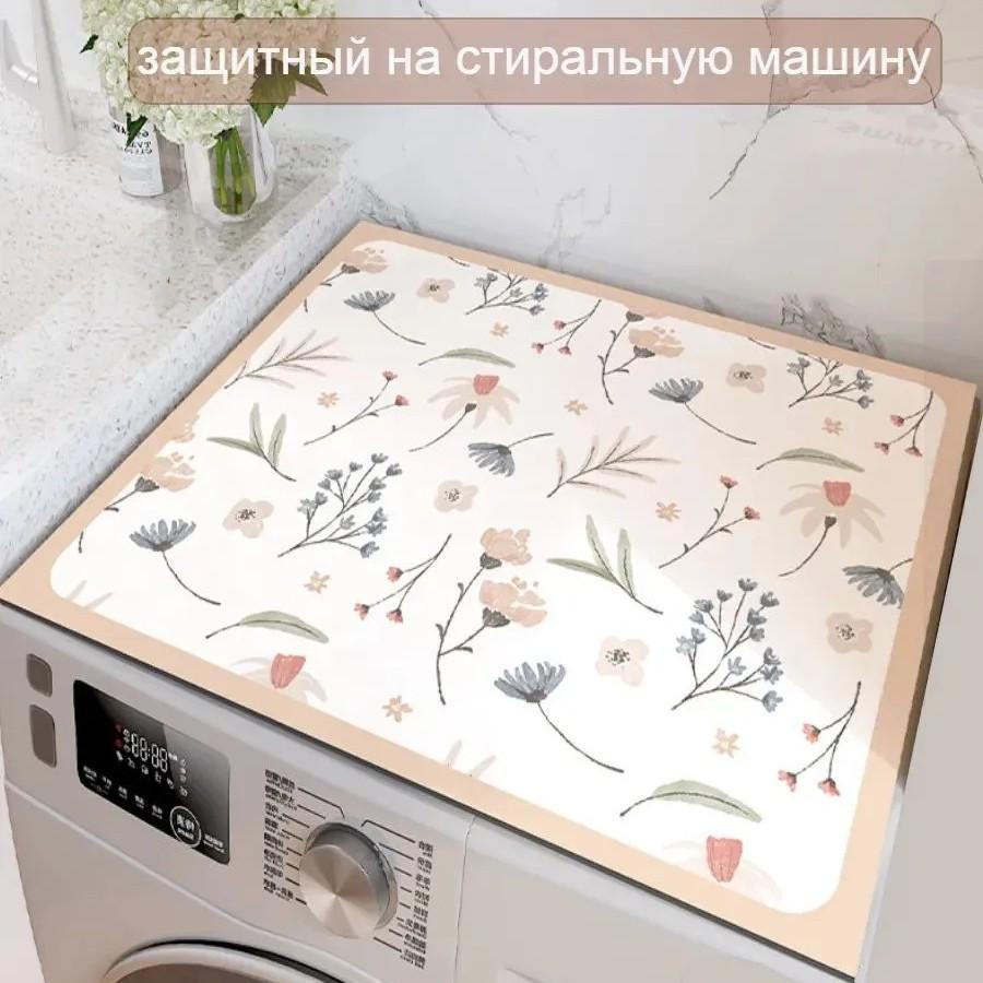 Цветочный коврик для стиральной машины из диатомитовой грязи в американском стиле - Быстросохнущий, Нескользящий, Влагопоглощающий, Пылезащитный.