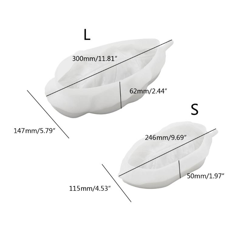 Формы для подставок для украшений, Формы для подносов для украшений, Формы для литья из смолы в форме листьев, Силиконовые формы для изготовления подносов своими руками
