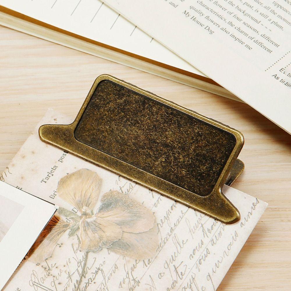 Ретро Металлические зажимы для бумаги Антискользящие DIY Скрепки для бумаги Инструменты для чтения Сплавные фиксирующие зажимы для офиса дома школы