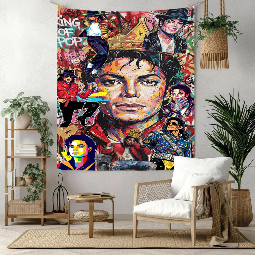 Michael Jackson3 Wall Decor Tapestry Art For Pet Memorial Birthdaywedding Party Backdrop Family Gift