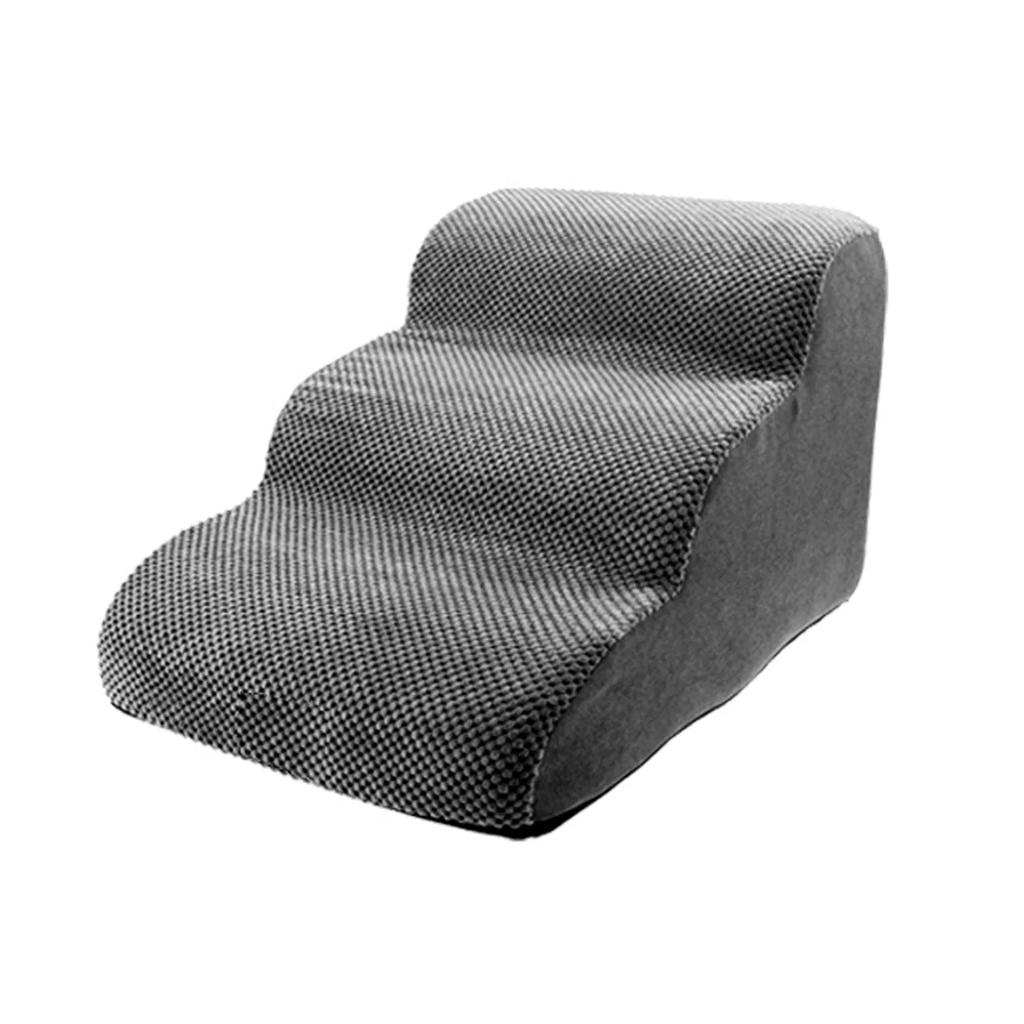 Curved Dog Stairs Ramp for High Beds Corduroy Pet Ramp Stairs for Small Dogs and Cats Ramp Step Wear Resistant Pet Supplies