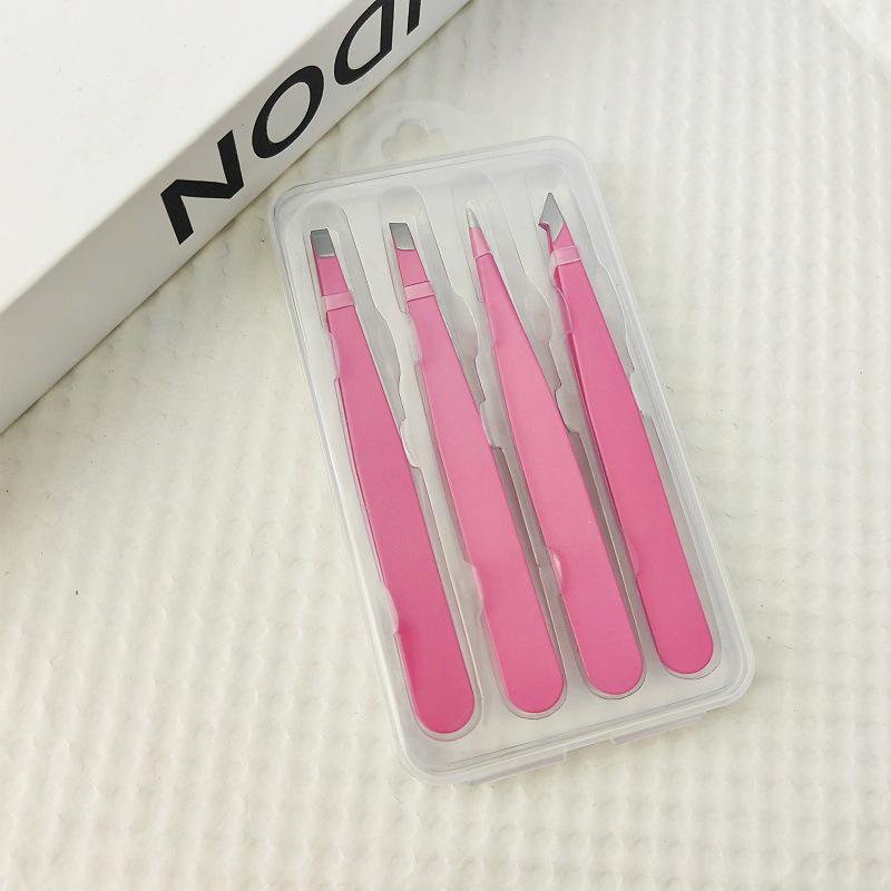 Розовый набор пинцетов для бровей и ресниц - Набор инструментов для стрижки из 2/3 предметов.