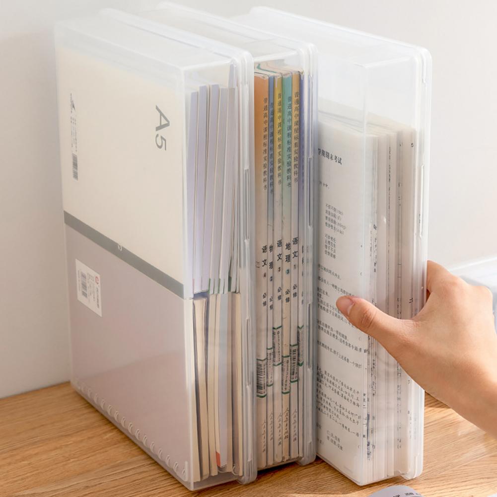 S/M/L прозрачная классификационная коробка для файлов A4, портативная папка, пластиковая коробка для хранения, портативная, 2024, для офиса, школы, учителя, студента