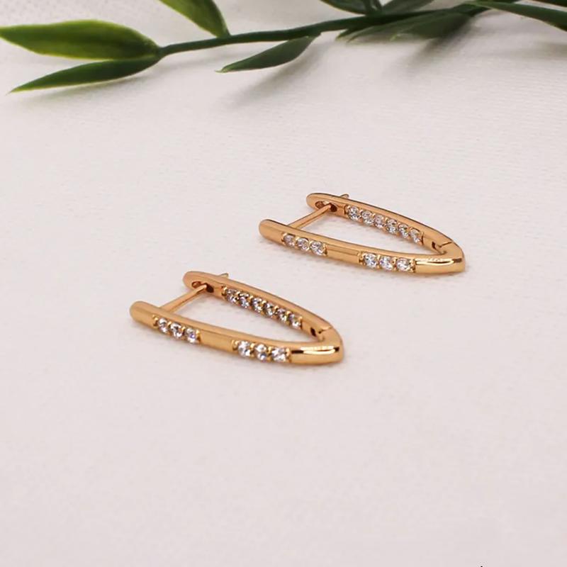 Элегантные треугольные серьги-подвески V-образной формы со сверкающим цирконом для женщин и девочек