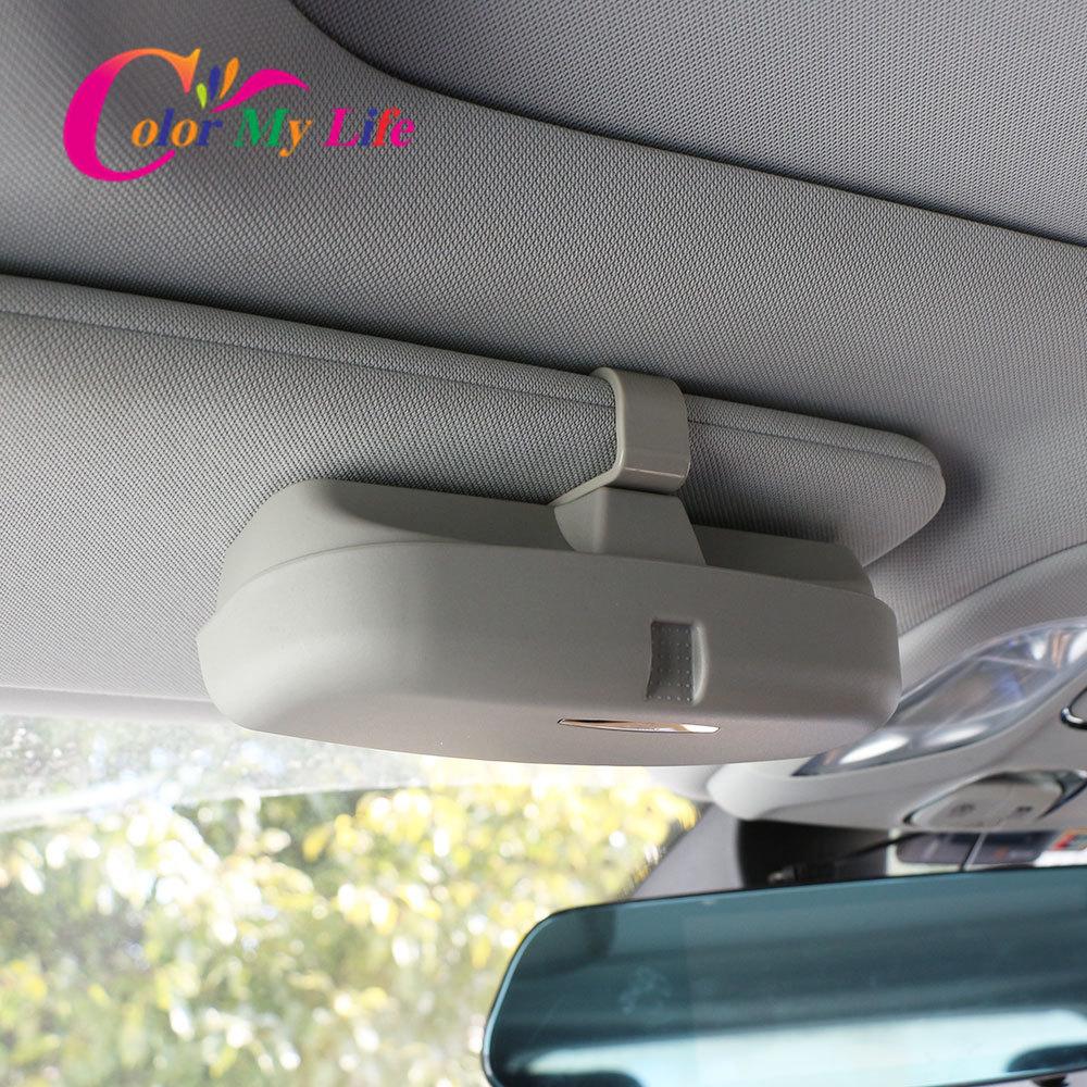 New Sun Visor Car Glasses Sunglasses Holder Case for Skoda Octavia Yeti Roomster Fabia Rapid Superb Kodiaq Karoq
