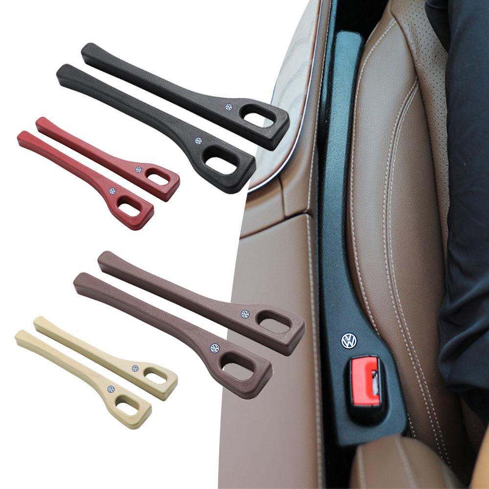2pcs Car Logo Seat Gap Filler Leak-proof Filling Strip Valve Cap For VW Rline Jetta Golf 6 Beetle GTD GTI MK4 motion Blue Motion zp3