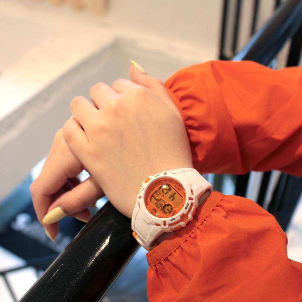 Авторизованный дистрибьютор Ice Watch Часы унисекс 024002 ICE Digit Explorer Белый Оранжевый Маленький Водонепроницаемый Секундомер Будильник Дата День недели GMT