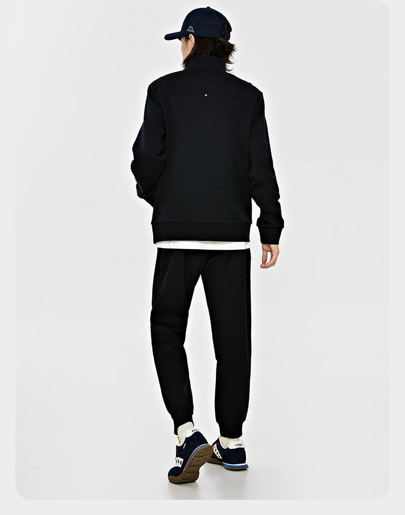 Kappa back-to-back new spring and autumn sports jacket men's stand up collar cardigan sweatshirt trend