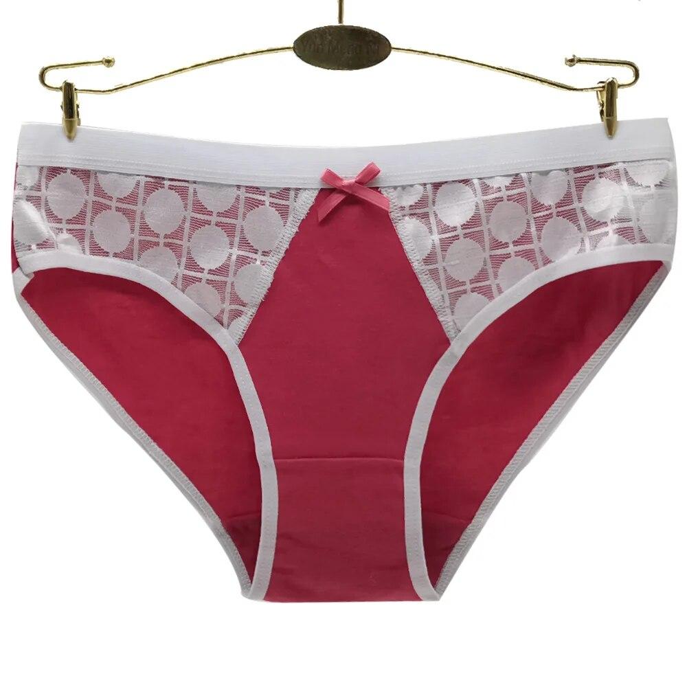 Хлопковые трусики для женщин, сексуальное кружевное нижнее белье, трусы с низкой талией, женские трусики, женское нижнее белье, 6 шт./компл.