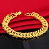 12mm Gold-Plated Classic Men's Cuban Bracelet: European & American Style Jewelry