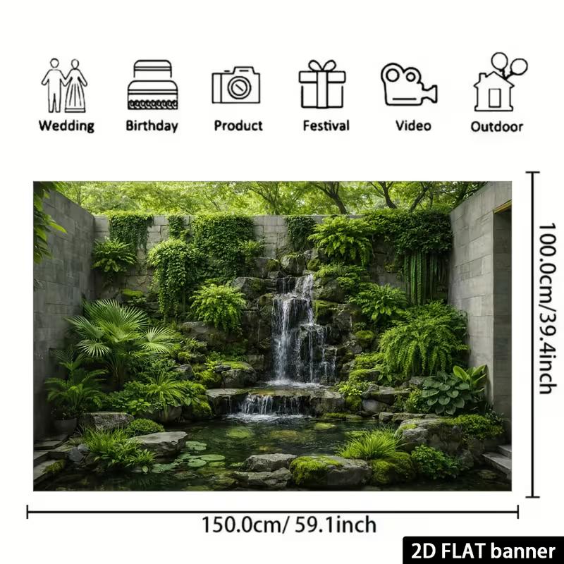 2D Flat Printing Banner for Jungle and Enchanted Ruin Party Decorations