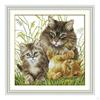 Needlework Crafts Stamped Stitch Pre-printed Cat Pattern DIY Gifts - 14CT 34x34cm