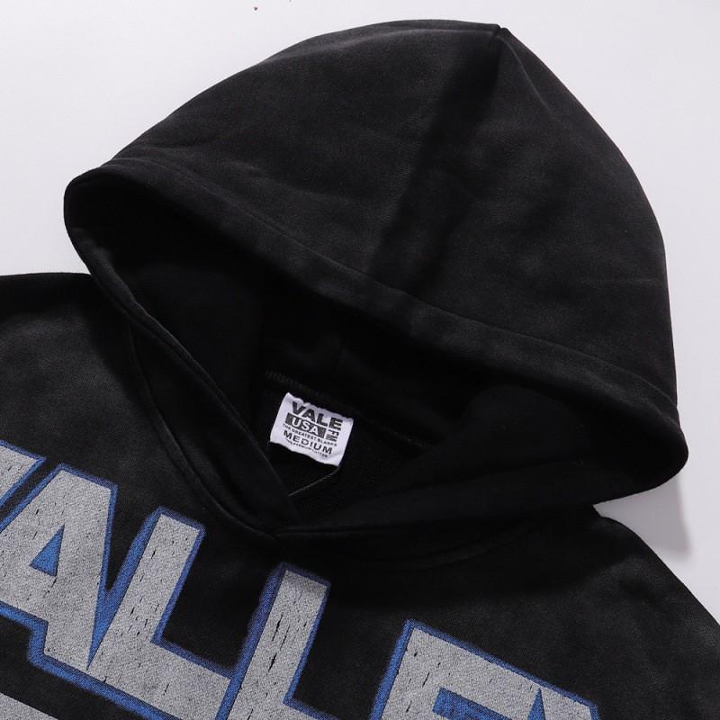 Unisex Oversized Vintage Washed Cartoon Print Hoodie Streetwear Loose Fit Air Layer Fabric Fall Sweatshirt