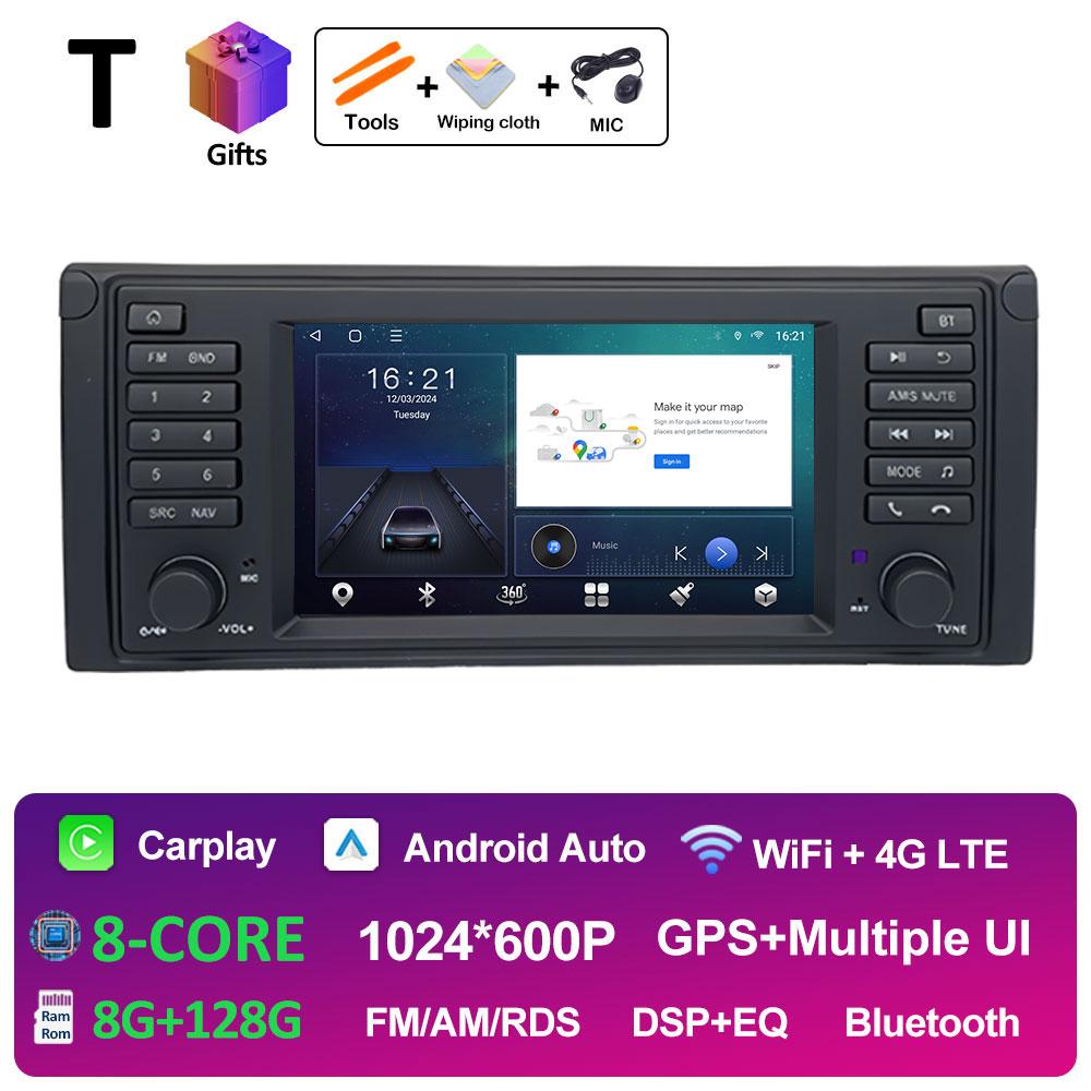 For BMW E39 GPS Navigation Wireless Carplay Autoradio 2.5D Touch Screen Car Video Radio Multimedia Player Android Auto Head Unit