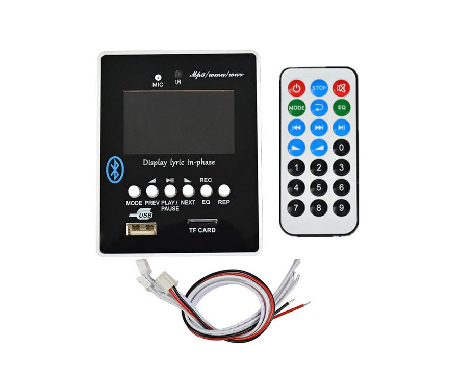 Светодиодный лирический дисплей Bluetooth Аудио MP3 плата декодера MP3-плеер Модуль приемника Декодирование USB SD WAV WMA AUX FM