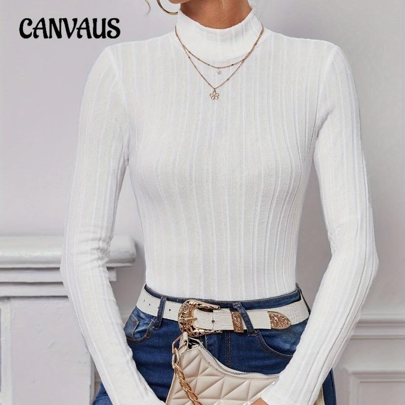 Женский новый простой белый тонкий трикотаж Зима Внутри Высокий уровень Sense of High-neck Top Thin Джемпер