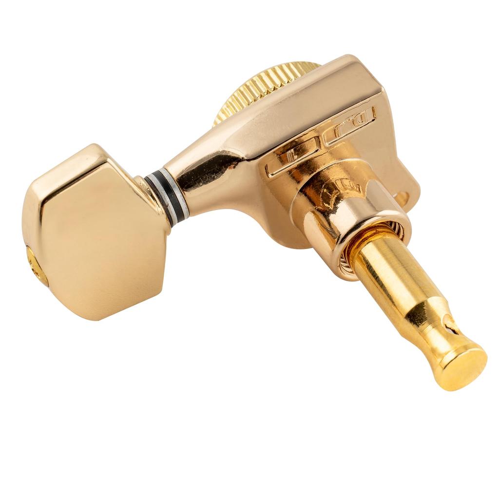 Гитарные колки Musiclily Pro с замком для электрогитар ST Telecaster Electric с позолоченными шестигранными кнопками, 6-струнные гитары Strat/TL,