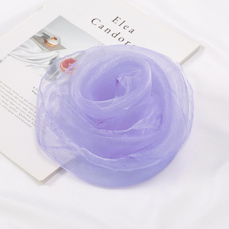 Performing Dance Scarves Square Scarves Music Teaching Aids Candy Colored Solid Color Scarves