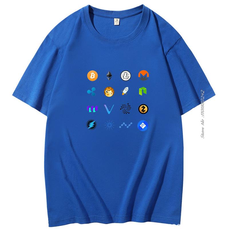 Xrp Ripple Coin Cryptocurrency Cotton Tshirt Crypto Coins Family Fashion Summer Mens Short Sleeve Tshirt Harajuku Streetwear
