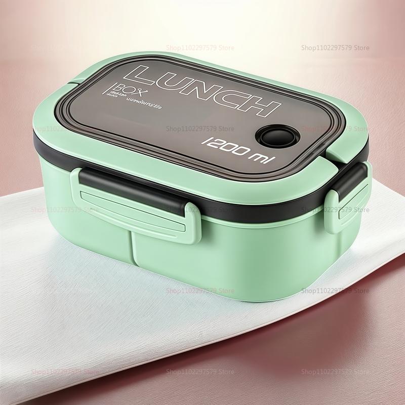 Портативный герметичный ланч-бокс бенто с двойным слоем, микроволновой, контейнер для детской еды с приборами, кухонные аксессуары