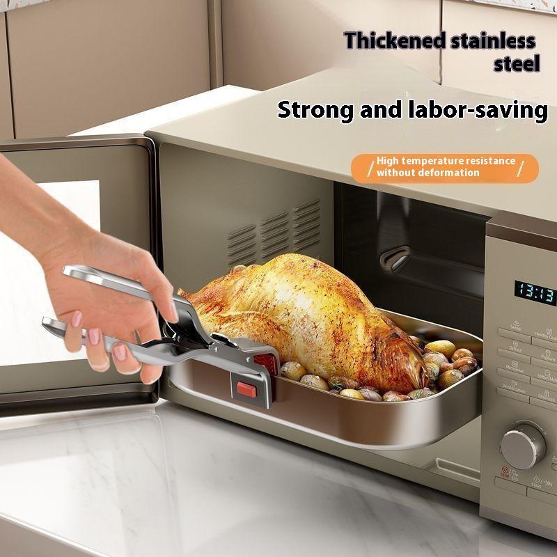 Kitchen Essential Hot Plate Gripper, Anti-Scald Bowl Clip with Ergonomic Handle for Ovens and Air Fryers