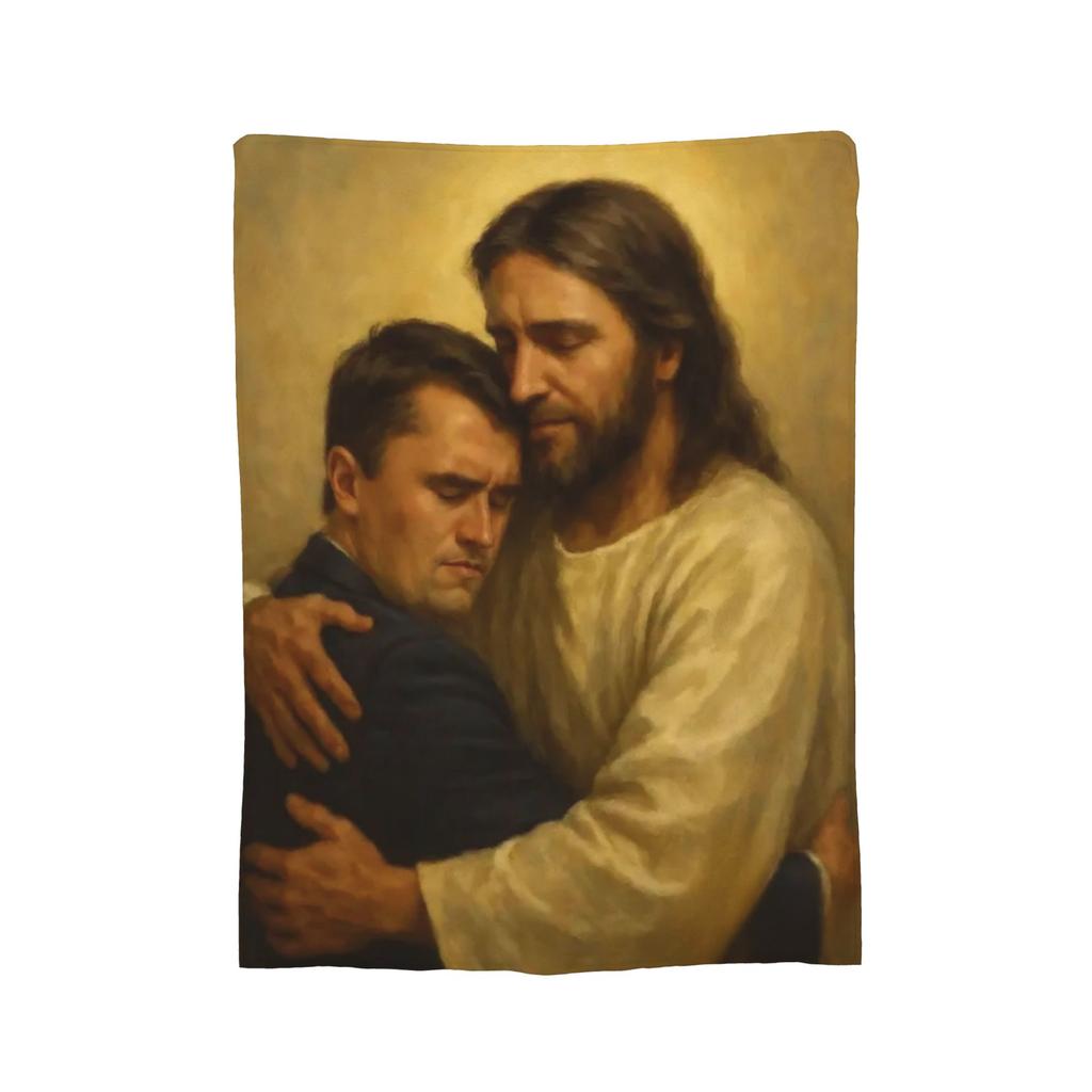 Super Soft Charlie Kirk Angelic Advocate Throw Blanket Premium Flannel Fleece Lightweight Bed Blanket Cozy Fluffy Blankets