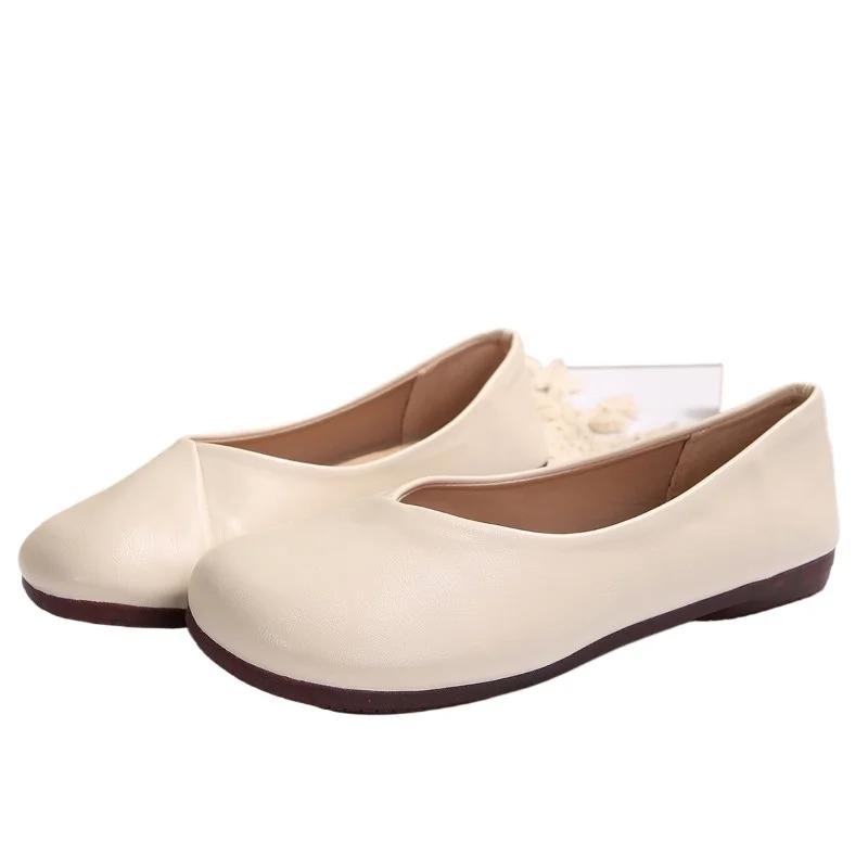 Модные повседневные балетки женская обувь 2024 больших размеров слипоны женские балетки для повседневной носки женская обувь с круглым носком на мягкой подошве для улицы женские zapatos