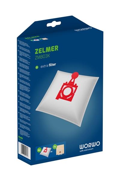 Vacuum Cleaner Bags Zelmer Jupiter Zvca300B 49.4200 Zmb03K 4 Pcs + Filter