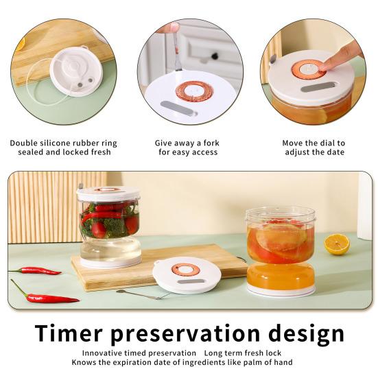 Банка для маринованных огурцов Прозрачная герметичная герметичная емкость для разделения кимчи для сухого и влажного сепаратора Дизайн песочных часов с вилкой и вентиляционным отверстием Домашняя кухня Маринованные оливки