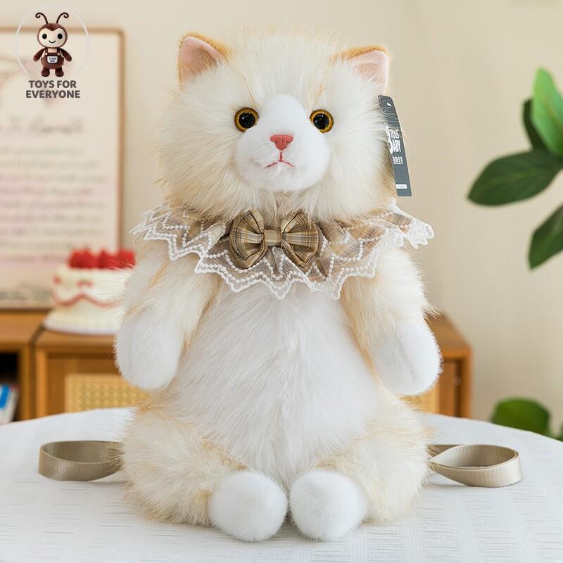 Школьная сумка Реальная кошка породы рэгдолл Персидская кошка Рюкзак Плюшевая кукла Кукла Котенок Игрушка Милая девочка Подарок на день рождения
