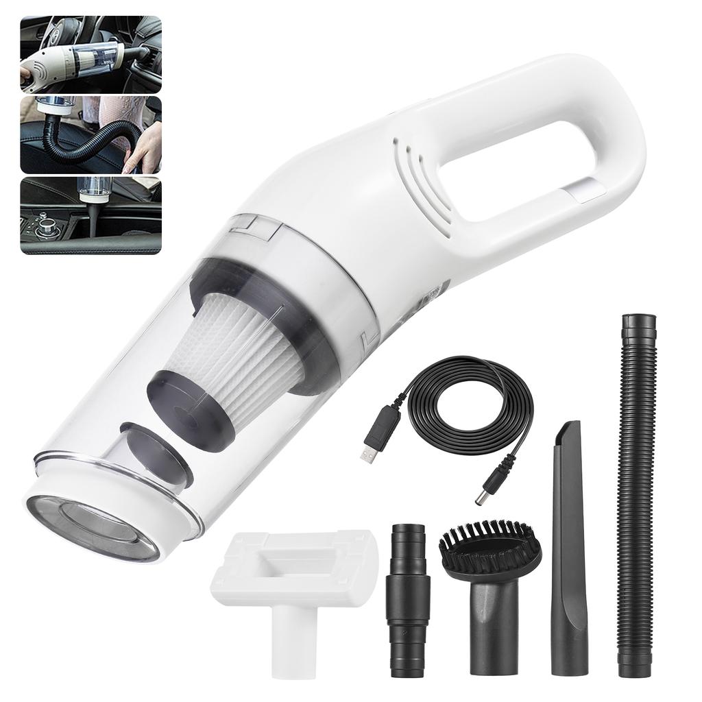 Беспроводной ручной автомобильный пылесос Портативный мини-пылесос с сильным всасыванием 6000 Па USB-зарядкой для