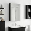 Bathroom Mirror Cabinet Black Oak Effect 30 x 10.5 x 50 cm