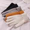 Winter Touch Screen Gloves Women Men Warm Stretch Knit Mittens Imitation Wool Full Finger Guantes Female Crochet Luvas Thicken