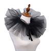 Tulle Bridal Wedding Mesh Puffy Fake Collar Temperament Pleated Girls Scarf Fluffy Ruffled Collar Neck Ruff for Costume Party