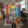 1 шт. Фланелевое одеяло с принтом в смешанном стиле, Высокое качество, Комфортное для всех сезонов, Декор для дома, Тепло и уют