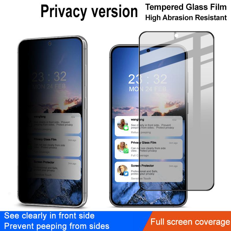 IMAK For Samsung Galaxy S23+/S22+ 5G Anti-Spy Tempered Glass Screen Protector Full Glue Phone Screen Film (Fingerprint Unlock Version)