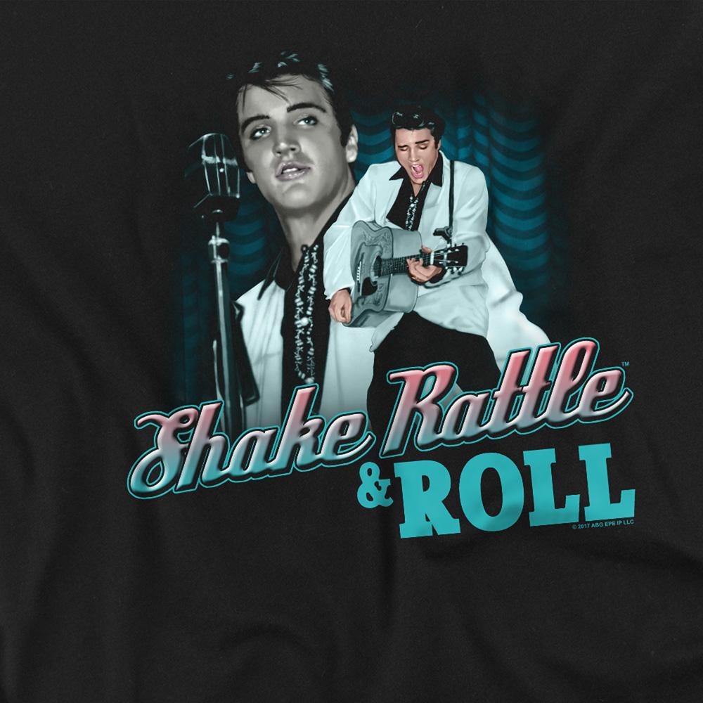 Elvis Presley Unisex Adult Shake Rattle & Roll Long-Sleeved T-Shirt